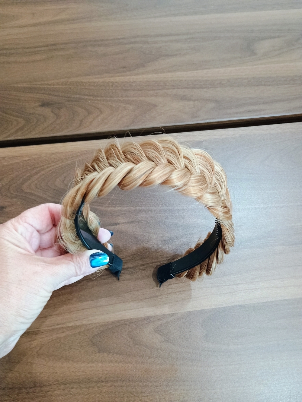 Braided Faux-Hair Headband in Light Blonde - Women’s Hair Accessory